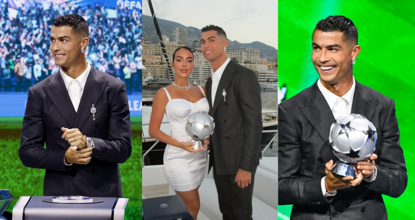 CRISTIANO RONALDO VE GEORGINA RODRIGUEZ YILLIK UEFA TÖRENİNE MESSIKA MÜCEVHERLERİYLE KATILDI