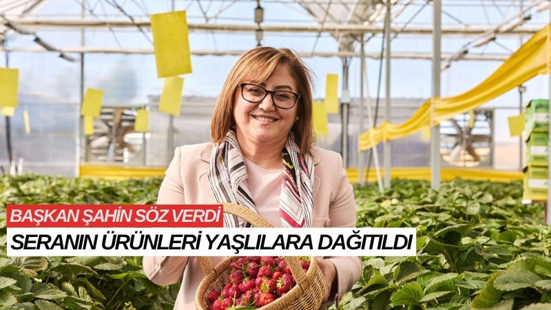  BAŞKAN ŞAHİN SÖZ VERDİ, SERANIN ÜRÜNLERİ YAŞLILARA DAĞITILDI