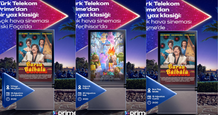 Türk Telekom Prime’ın yaz klasiği:  Açık hava sineması İzmir’de