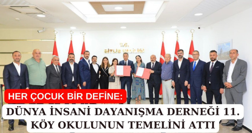 DÜNYA İNSANİ DAYANIŞMA DERNEĞİ 11. KÖY OKULUNUN TEMELİNİ ATTI