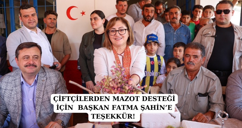 ÇİFTÇİLERDEN MAZOT DESTEĞİ İÇİN  BAŞKAN FATMA ŞAHİN’E TEŞEKKÜR!