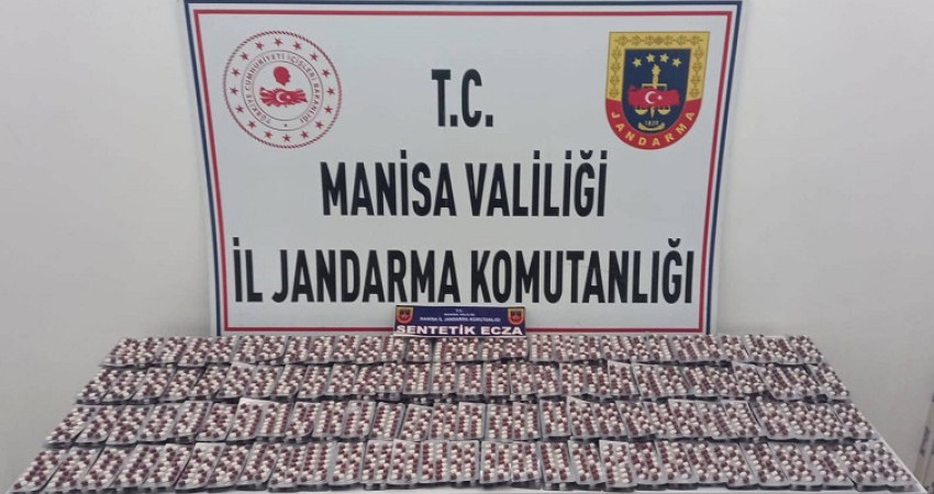 Manisa’da çok sayıda sentetik ecza hapı ele geçirildi