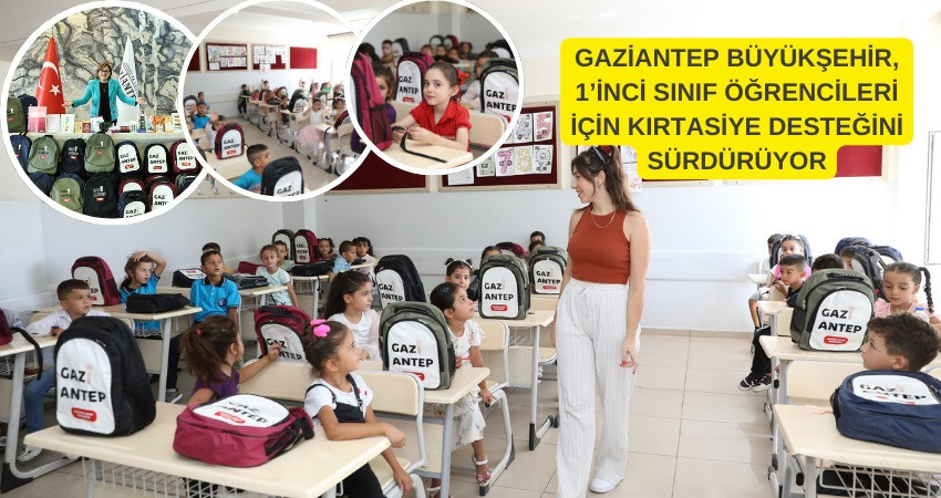 GAZİANTEP BÜYÜKŞEHİR, 1’İNCİ SINIF ÖĞRENCİLERİ İÇİN KIRTASİYE DESTEĞİNİ SÜRDÜRÜYOR