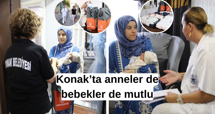 Konak’ta anneler de bebekler de mutlu