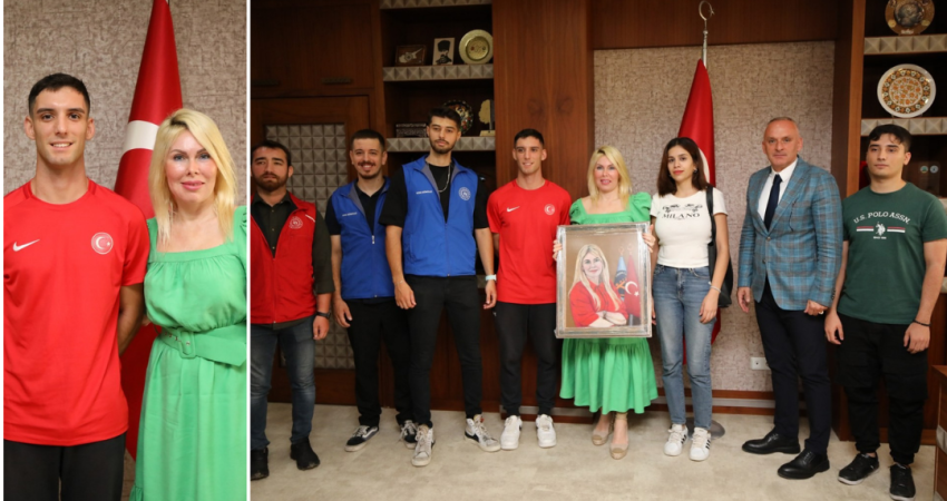 Olimpiyat Madalyalı Sporculardan Rektöre Ziyaret