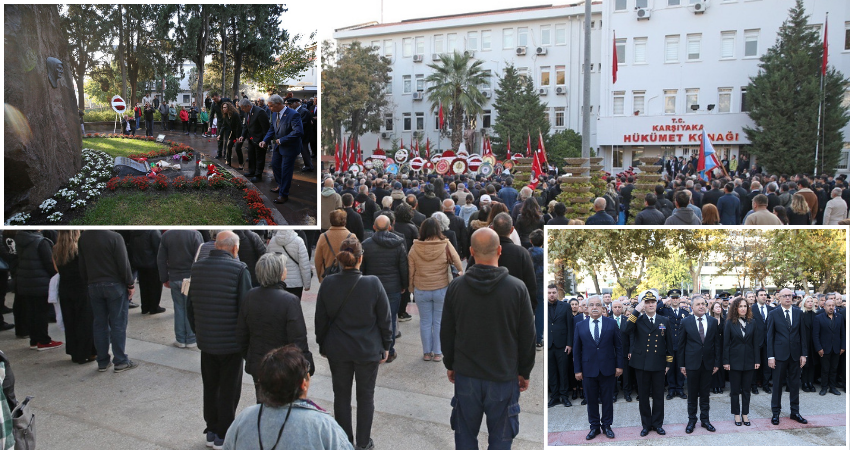 Karşıyaka’da hayat durdu; kalpler Atatürk için attı!  