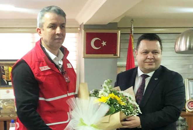 Türk Kızılay Manisa İl Başkanı Öner Gürsel’den MHP İl Başkanı Cüneyt Tosuner’e Ziyaret