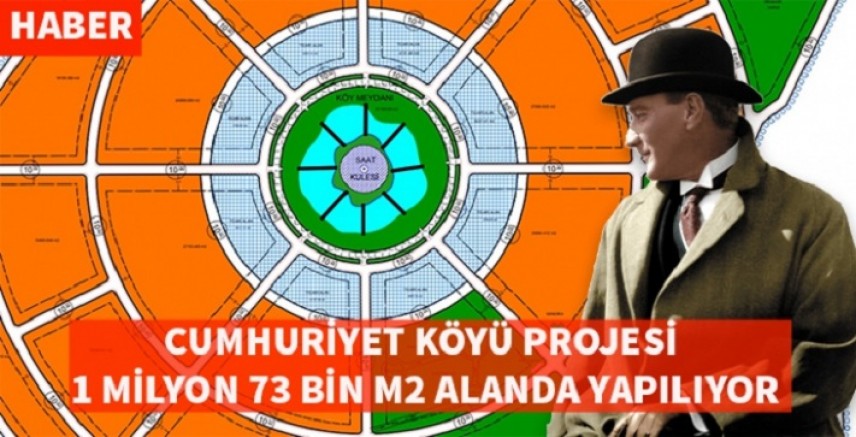 İdeal Cumhuriyet Köyü Eko Turizm Projesi İzmir Tire'de 1 milyon 73 bin m2 alanda kuruluyor